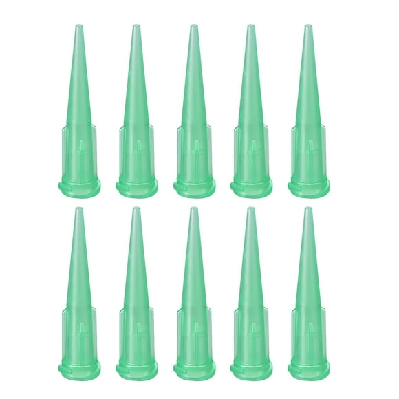 Aguja de llenado de dispensación cónica sin punta industrial 18ga X 1.26" Verde 10 Pcs