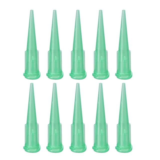 Aguja de llenado de dispensación cónica sin punta industrial 18ga X 1.26" Verde 10 Pcs