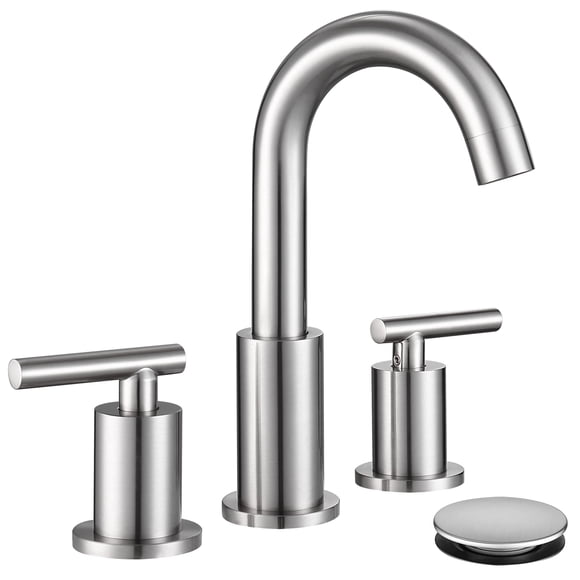 Grifo de baño ChildANO de níquel cepillado generalizado con 3 orificios