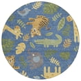 thumbnail image 2 of Addison Rugs Chantille Indoor/Outdoor Transitional Kids Blue Machine Washable Round Rug, 8' x 8', 2 of 7
