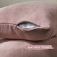 thumbnail image 2 of 3S Brother's Solid Color Cushion Cover Velvet Look Home Décor Throw Pillow Case with Invisible Zipper Set of 2 Pieces for Chair Couch Bedroom & Livingroom Décor Pillowcase - Rose Pink 26"x26" Each, 2 of 9