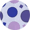 thumbnail image 1 of Ahgly Company Machine Washable Indoor Round Transitional Royal Blue Area Rugs, 5' Round, 1 of 7