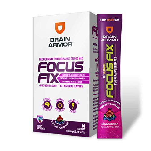 Focus Fix Energy Cognition Drink Mix 14 ct Blueberry Pomegranate