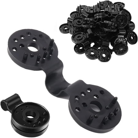 kingsea 30Pcs Shade Clips Heavy Duty Lock Grips, Round Shade Cloth Plastic Clips for Anchoring Shade Cloth and Landscape Fabric