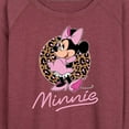 thumbnail image 3 of Mickey & Friends - Minnie Leopard Print - Women's Lightweight French Terry Long Sleeve Shirt, 3 of 5