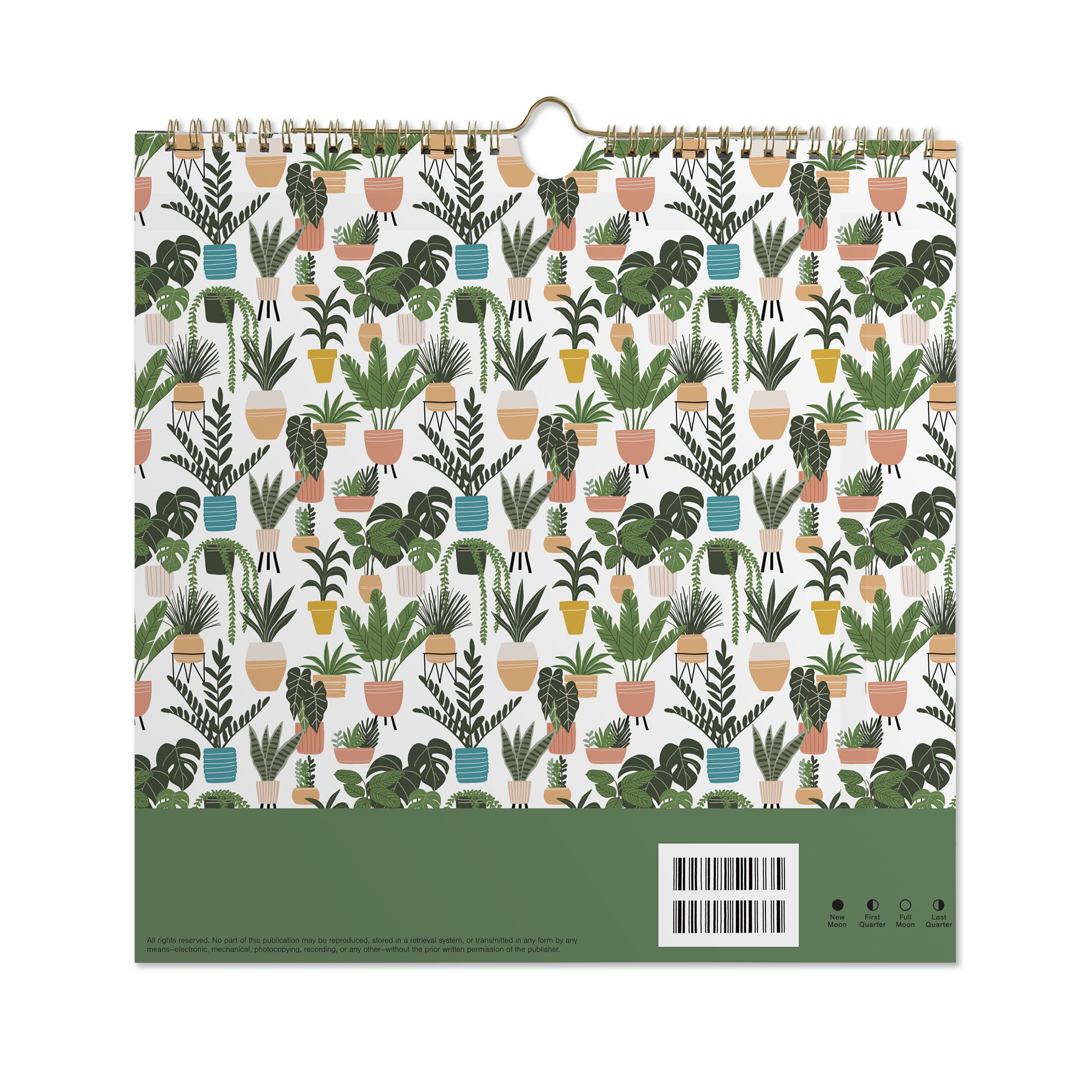 2027 Pen+Gear Succulents Spiral Calendar 12x12 January-December Gridded