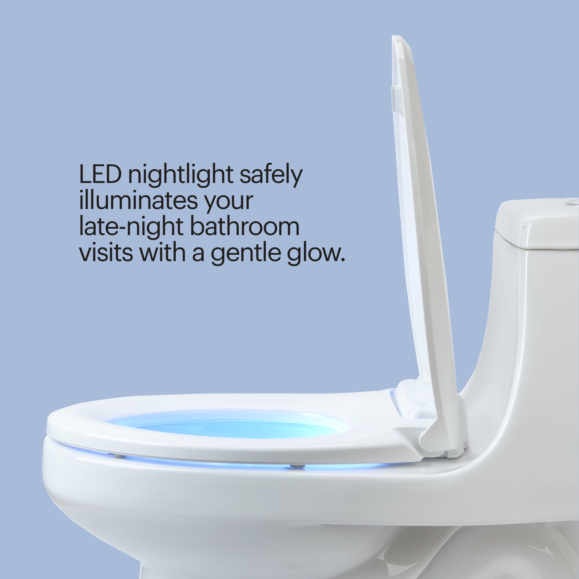 Brondell LumaWarm Heated Nightlight Toilet Seat - Elongated, White