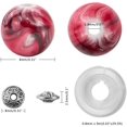 thumbnail image 2 of 500 Cuentas de Acrílico Cuentas Sueltas con Patrones de Tinta para Hacer Joyas, con 50 Cuentas Espaciadoras y Cuerda de Cristal de 8 Mm para Hacer Pulseras 500 Cuentas Elásticas, 2 of 7