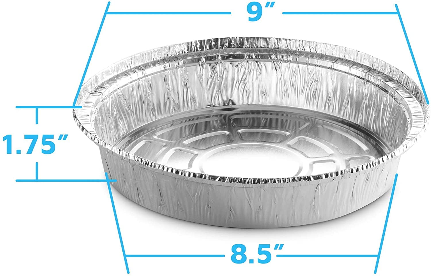 Buy MontoPack Disposable Aluminum Round Tin Foil Pans 40 Pack Clear