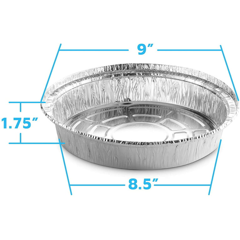 MontoPack 9inch Round Tin Foil Pans with Clear Plastic Lids- Freezer & Oven Safe Disposable Aluminum - for Baking, Cooking, Storage