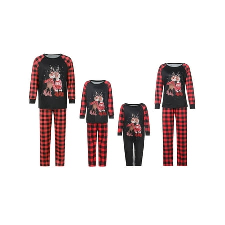

Jkerther Family Matching Christmas Pajamas Set Women Baby Kids Deer Sleepwear