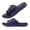 Dark Blue, variant on ONCAI Mens Sandals Adjustable Straps Orthotic Plantar Fasciitis Open Toe Athletic Sport Slides with Soft Comfy Arch Support Footbed Black Size 9