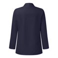 thumbnail image 4 of Vedolay Tops Suit Jackets for Women Blazer Suit Open Front Long Sleeve Fitted Ruffle Casual Office Jacket,Navy L, 4 of 5