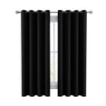 thumbnail image 1 of Lux Decor Premium Cortinas Opacas De 63 Pulgadas De Largo, Juego De 2 Paneles – Cortinas De Oscurecimiento Térmicas Para Ventana De Dormitorio – Cortinas Con Ojales – 42 Pulgadas X 63 Pulgadas (Negro), 1 of 5