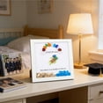 thumbnail image 4 of Graduation Photo Frame, Crystal Wooden with Multicolor Simulated Sea Glass Design, 30x20 cm or 25x25 cm Display Keepsake for Desk or Shelf, 4 of 6