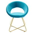 thumbnail image 6 of Modway Nouvelle 19" Velvet Dining Chairs in Gold/Blue (Set of 2), 6 of 9