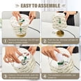 thumbnail image 6 of Adjustable 3-Color Light Desk Light Vintage Bronze Table Lamp For Bedroom Office Living Room Small Green Bows, 6 of 9