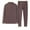 Brown, variant on Diufon Men's Thermal Long Underwear Set Fall Winter Crewneck Fleece Lined Bottom Top and Pants Casual Home Sets