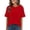 Red_#01, variant on Women Crew Neck T Shirts Short Sleeve Summer Casual Loose Top Basic Tee with Pocket,Royal Blue M