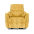 thumbnail image 4 of Furniture of America Nyra Chenille Power Swivel Glider Recliner with 2 Pillows for Living Room and Bedroom, Yellow, 4 of 16