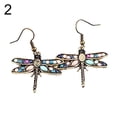 thumbnail image 5 of Grandest Birch Bohemian Women Butterfly Dragonfly Rhinestone Charm Hook Earrings Jewelry Gift Alloy, Rhinestone Brown, 5 of 6