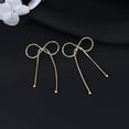 thumbnail image 5 of Solid 925 Sterling Silver Bow Drop Earrings Dangle for Women Teens Bowknot Dangle Earrings Studs, 5 of 16