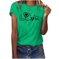 thumbnail image 1 of Camisetas con estampado de letras y cuello redondo de verano para mujer, blusas femeninas cómodas y elegantes, Tops OAVQHLG3B Store lin121212, 1 of 5