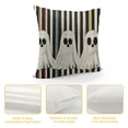 thumbnail image 4 of PHYHOO Halloween Ghost Throw Pillow Cover, Black Stripes Cushion Case Decoration for Sofa Couch, 4 of 5
