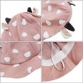 thumbnail image 5 of Sombrero de protección solar de ala ancha divertido verano empacable pescador algodón lindo rana ratón oreja sombrero de cubo para niños pequeños rosa 50 cm, 5 of 5
