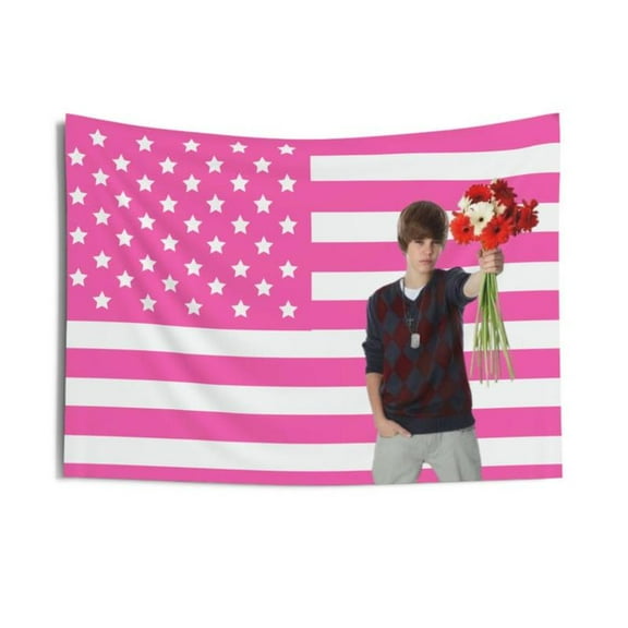 Bieber Pink American Flag; Funny Tapestry