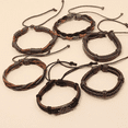 thumbnail image 5 of Brazalete De Hombre Cuero Vintage Set De 6 Dije Árbol, Color Café, 5 of 5