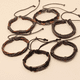 thumbnail image 5 of Brazalete De Hombre Cuero Vintage Set De 6 Dije Árbol, Color Café, 5 of 5