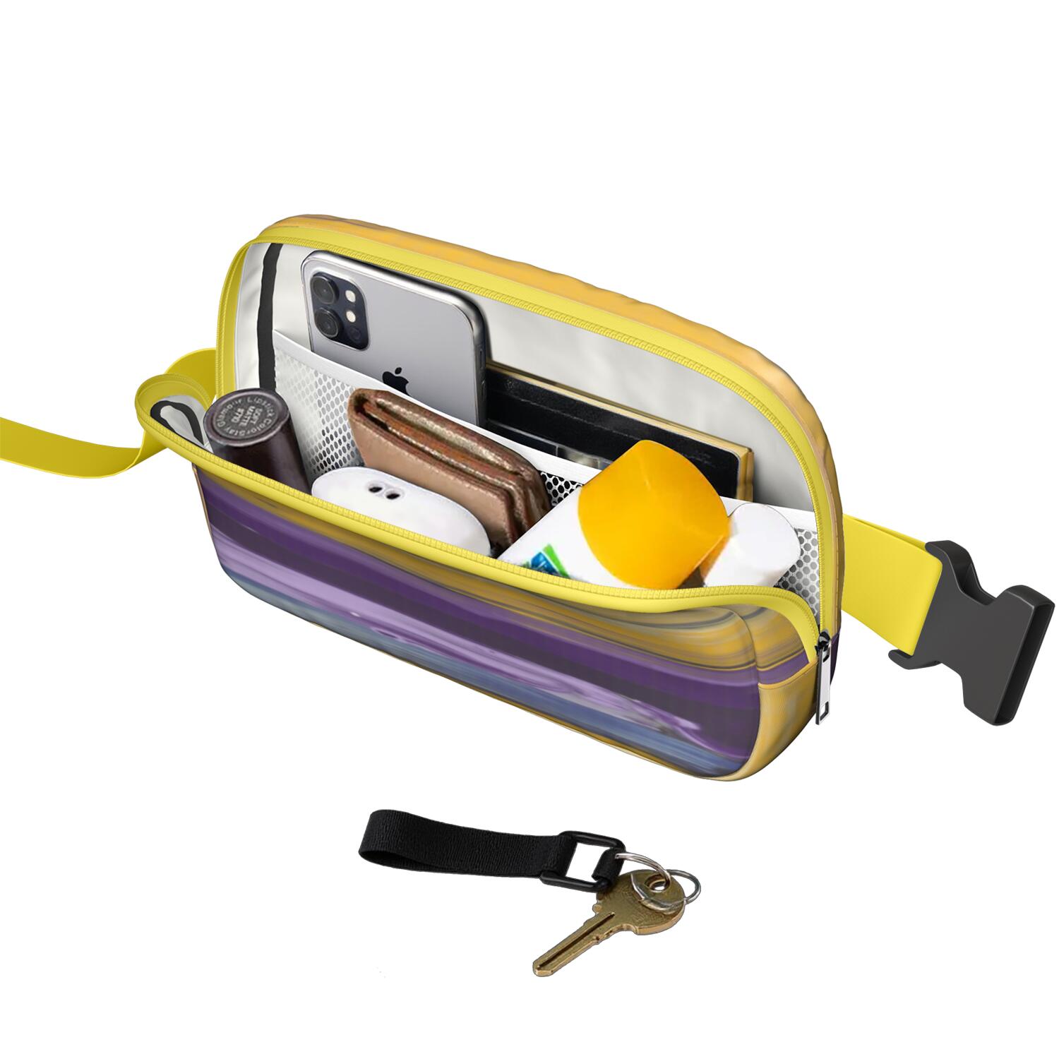 Fanny Pack Adjustable Belt Bag for Women Fashion Waist Packs Running Workout Hiking Travel Fanny Pack Abstract Geometry Colorful