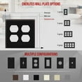 thumbnail image 4 of ENERLITES Double Duplex Wall Plate, Two Gang Electrical Outlet Cover, Standard Size 2-Gang, Unbreakable Polycarbonate Thermoplastic, UL Listed, 8822-BK, Black, 4 of 5