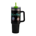 thumbnail image 3 of Termo Alto Doble Pared Con Asa Y Popote, Diseño Rick and Morty, Termo Color Negro, Capacidad 1. 2 L, 3 of 8