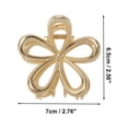 thumbnail image 4 of Unique Bargains 1 Pc Claw Clip Cutout Flower Hair Clip Gold Tone, 4 of 5