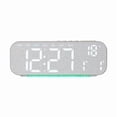 thumbnail image 1 of COM1950s Multifunctional Digital Alarm Clock, Large LED Display with Date & Temperature for Bedroom, Adjustable Brightness, Dual Power Source, Desk Clock with USB Charging Port, 1 of 4