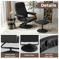 thumbnail image 6 of Costway Reclining Chair with Ottoman Lounge Accent Armchair Padded Seat Footrest Black, 6 of 10