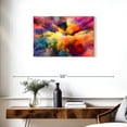 thumbnail image 3 of Elephant Stock Cloud Convergence Abstract Wall Art - Horizontal Canvas Wall Art - Living Room Wall Decor - Abstract Canvas - Orange And Gray Decor - 30" x 20", 3 of 8