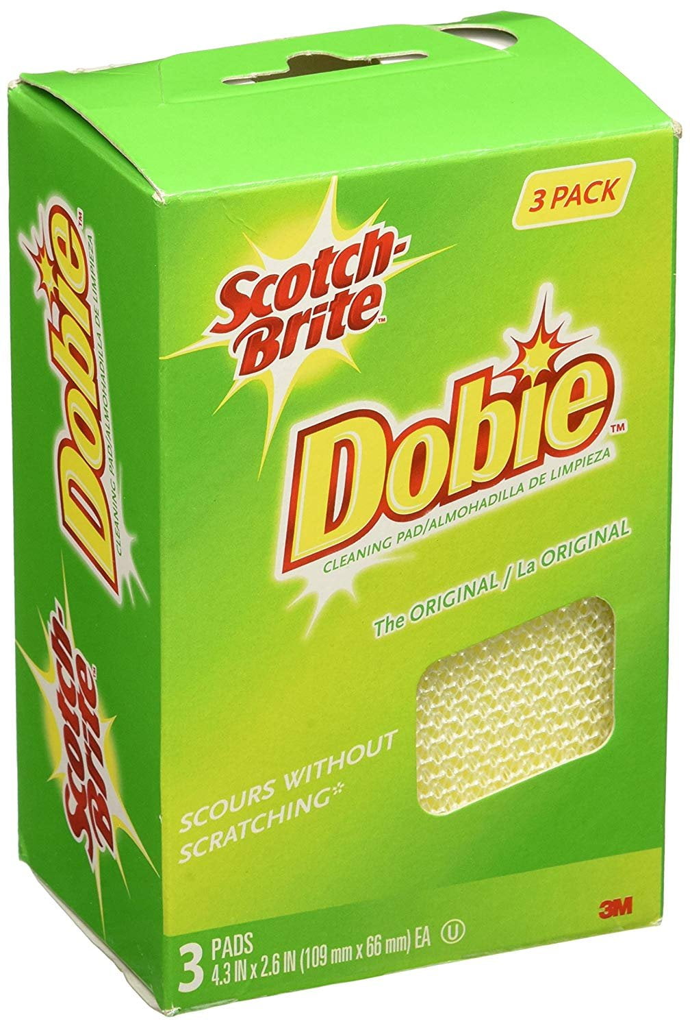 ScotchBrite 3PK Dobie Cleaning Pad