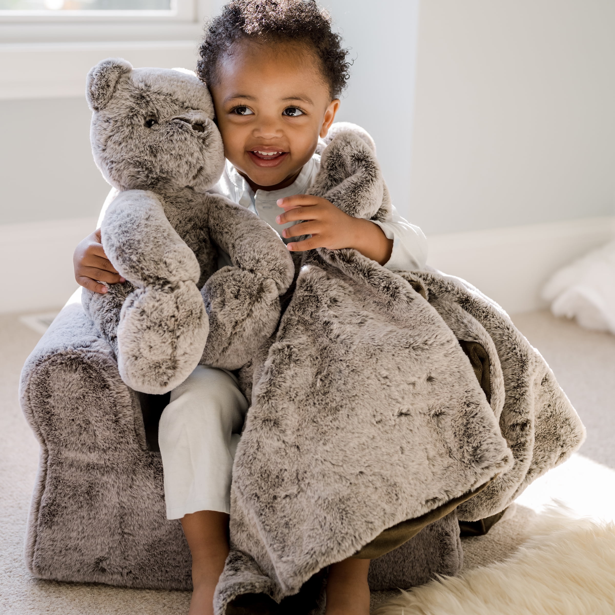 Zak & Zoey Fleece Baby Blanket Teddy Bear Applique Soft Cozy Pink 30" x 40" 