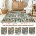 thumbnail image 5 of Garvee 2'x6' Kitchen Runner Rug Non-Slip Hallway Bedroom Rug Vintage Floral Distressed Rug for Laundry Room, Rust Brown, 5 of 7