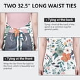 thumbnail image 6 of Pioneer Flower Floral Print Pattern Apron-Garden Aprons for Women with Pockets-Cotton Linen Waterproof Kitchen Cooking Gardening Aprons Adjustable for Kitchen,Cooking,BBQ and Salon 33x27 Inch, 6 of 7