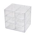 thumbnail image 1 of Transparent six-grid dustproof drawer storage box stationery jewelry 12-grid cosmetics Desktop Storage, 1 of 5