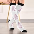 thumbnail image 5 of FREEAMG Christmas Decoration Compression Socks for Men & Women Running Stockings Knee High Socks for Gardening Running Cycling Travel and Climbing, 1 Pair, 5 of 7
