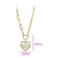 thumbnail image 2 of Collar Eslabones Corazon Perla Swarovski Oro 14k Lam dorado Unitalla, 2 of 8