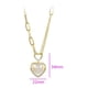 thumbnail image 2 of Collar Eslabones Corazon Perla Swarovski Oro 14k Lam dorado Unitalla, 2 of 8