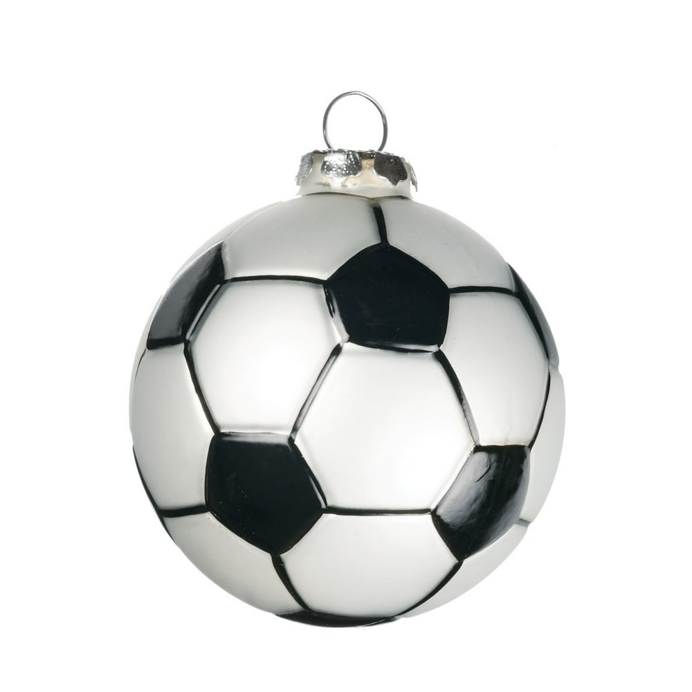 Glass SOCCER BALL Christmas Ornament, 3.5" Tall, by Sullivans Walmart