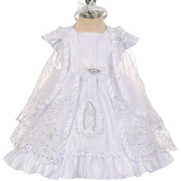 Blunight Collection - Little Baby Girls Virgin Mary Embroidery ...