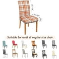 thumbnail image 6 of 4Pcs Fall Plaid Chair Covers Set - Stretch Elastic Edge, Removable Orange Chair Protectors, Suitable for Dining Room/Kitchen Chairs, 6 of 6